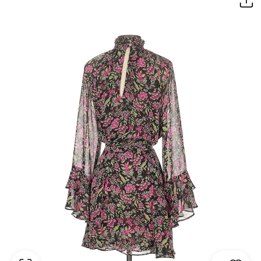 NWOT Misa Los Angeles Floral Pink and Green Women's Dress